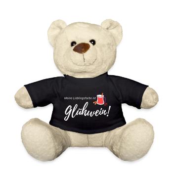 Meine Lieblingsfarbe Glühwein - Teddy - Schwarz - Vorne