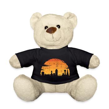 Urbane Sonnenuntergangssilhouette - Teddy - Schwarz - Vorne