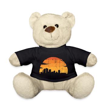 Silhouette des Stadtuntergangs - Teddy - Schwarz - Vorne