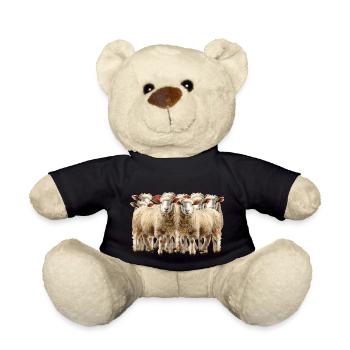 Flock of sheep in landscape management - Teddy Bear - black - Front