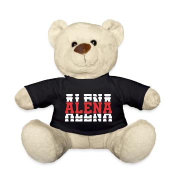 T-shirt Alena texte empilé idée cadeau t-shirt - Nounours - noir - Devant