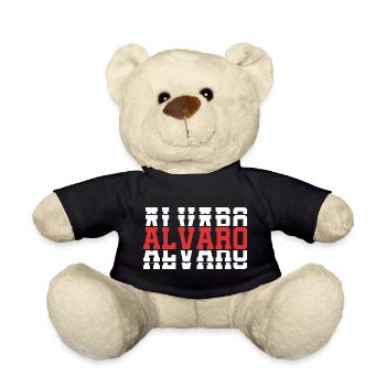 t-shirt Alvaro t-shirt gift idea stacked text - Teddy Bear - black - Front