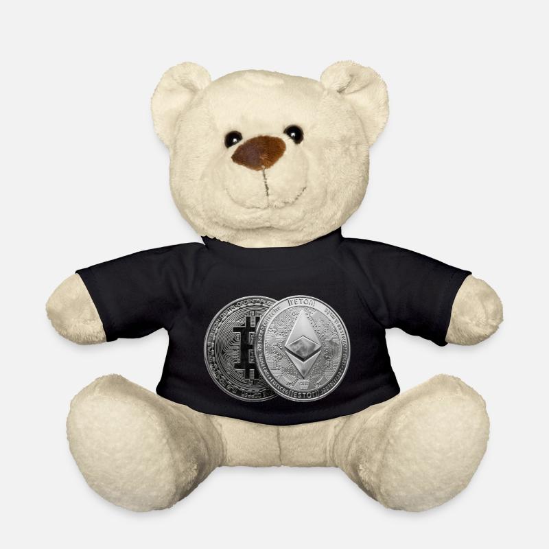 Crypto Symbols Shirts - Teddy Bear - black