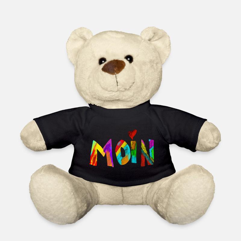 Moin Regenbogen Pinselbuchstaben - Teddy - Schwarz