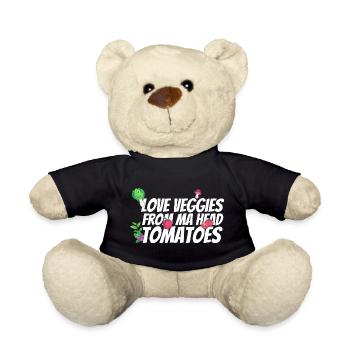 Liebe Gemüse Von Kopf Bis Tomaten - Teddy - Schwarz - Vorne