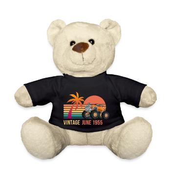 June 1955 Birthday 1955 Retro 1955 June 1955 - Teddy Bear - black - Front