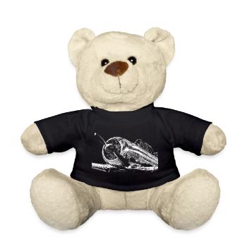 Flugzeug - Teddy - Schwarz - Vorne