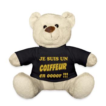 Je suis un COIFFEUR en ooooor !!! - Nounours - noir - Devant