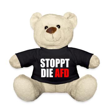 Stoppt die afd - Teddy - Schwarz - Vorne