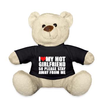 I LOVE MY HOT GIRLFRIEND - Teddy Bear - black - Front