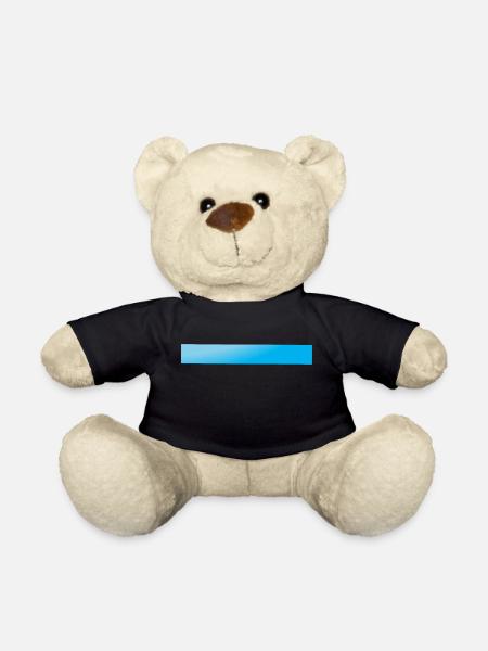 Ice Blue Gradient Bars - Teddy Bear - black