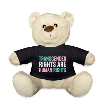 LGBTQ Pride Month - Transgender-Rechte sind menschlich R - Teddy - Schwarz - Vorne