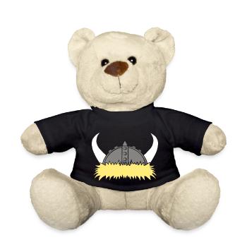 Viking helmet - Teddy Bear - black - Front