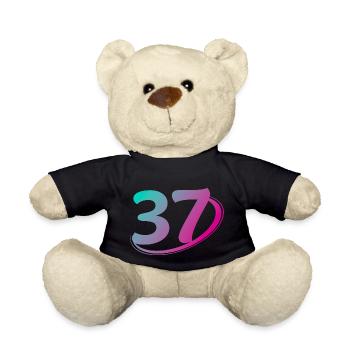 Nummer 37 mehrfarbig - Teddy - Schwarz - Vorne