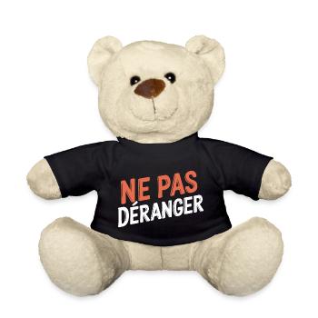 Ne pas déranger - Nounours - noir - Devant