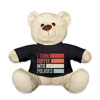 Quand le café rencontre l’assurance, c’est avec humour - Nounours - noir - Devant