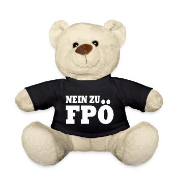 Nein zu fpö - Teddy - Schwarz - Vorne