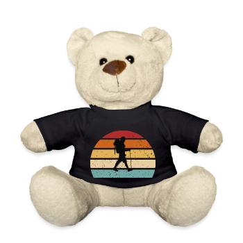 Nature Mountain Hiking Gift T-Shirt - Teddy Bear - black - Front