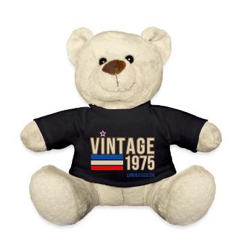 Vintage 1975 limitierte Auflage - Teddy - Schwarz - Vorne