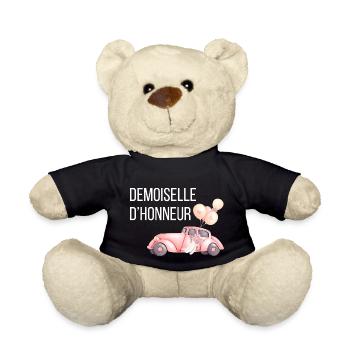 Bridesmaid - Car Wedding - Teddy Bear - black - Front