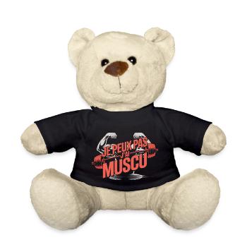 Ich kann nicht, ich habe Muskeln - Teddy - Schwarz - Vorne