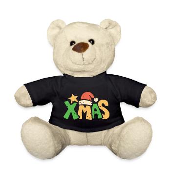 Lettrage de Noël dans le style dessin animé de Noël - Nounours - noir - Devant
