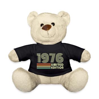 Jahrgang 1976 Retro 1976 Geburtstagsgeschenk - Teddy - Schwarz - Vorne