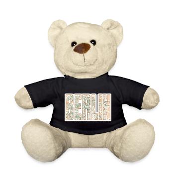 Berlin City Map - Teddy Bear - black - Front