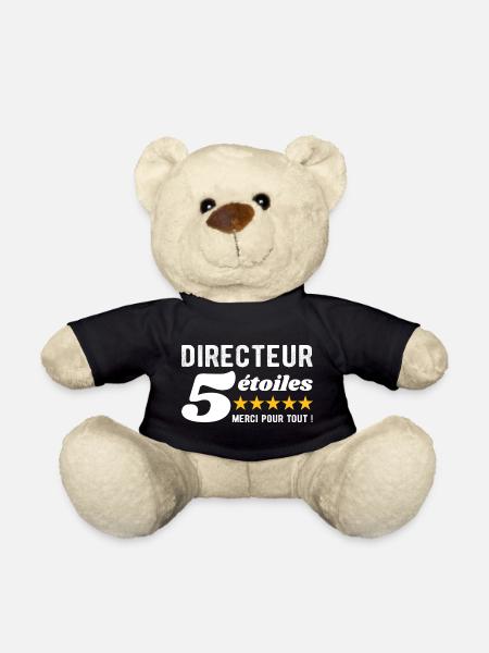 Cadeau Directeur 5 Étoiles - Merci pour tout  - Nounours - noir