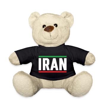 Iran-Flagge starke Typografie - Teddy - Schwarz - Vorne