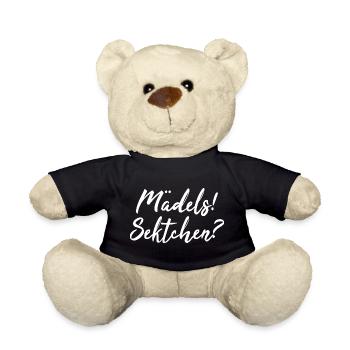 Mädels Sektchen Sekt Sektparty - Teddy Bear - black - Front