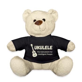 Ukulélé pour personnes intelligentes - Musicien drôle - Nounours - noir - Devant