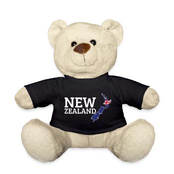 New Zealand Cool New Zealander Flag - Teddy Bear - black - Front