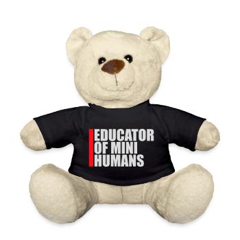 Educator Of Little Humans Teacher Funny Kids - Teddy Bear - black - Front