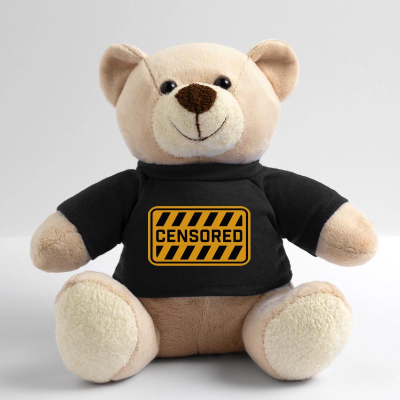 Censored Funny Statement Freedom Logo Teddy Bear