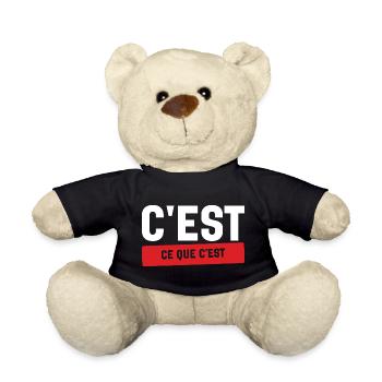 C'est Ce Que C'est Stoïque Humour Français - Nounours - noir - Devant
