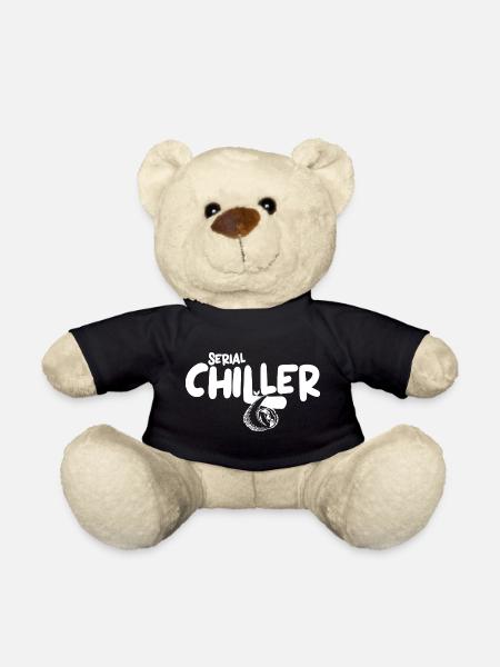Süßes Lazy Vibes Tee – Geschenk Idee Serialchiller - Teddy - Schwarz