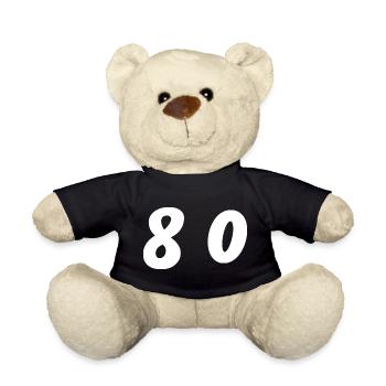 80. 80 JAHRE. 80. JUBILÄUM. 80-JAHRES-JUBILÄUM. - Teddy - Schwarz - Vorne