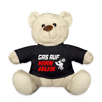 Gas_auf_Hirn_aus - Teddy - Schwarz - Vorne