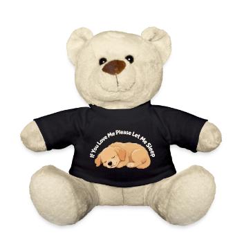 Schlafender Welpe - Teddy - Schwarz - Vorne