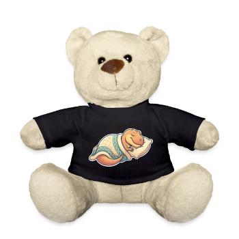 Sleeping Dinosaur - Teddy Bear - black - Front