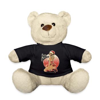 Xmas-pin-up-final-file - RAHMENLOS Design Geschenk - Teddy - Schwarz - Vorne
