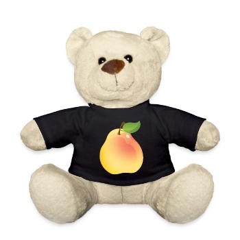 Pear - Teddy Bear - black - Front