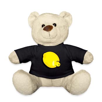 lemon lime lemon citrus veggie vegetable fruits - Teddy Bear - black - Front