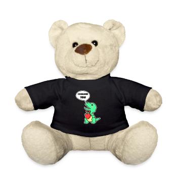 Dino Day vous donne son cadeau coeur de la Saint-Valentin - Nounours - noir - Devant