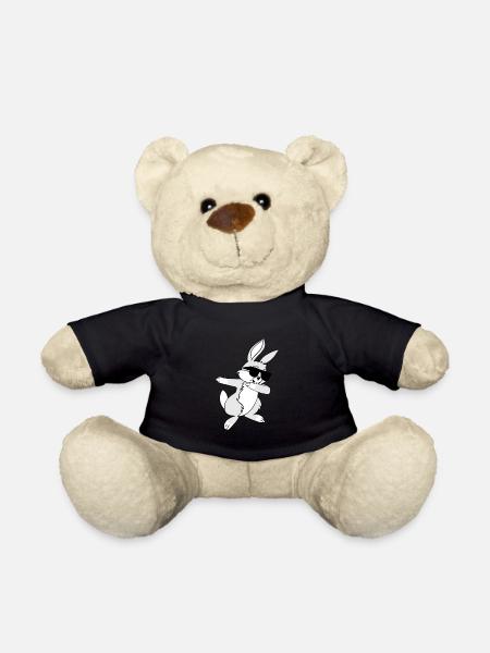 Dabbing Bunny Hip Hop Easter Easter Bunny Gift - Teddy Bear - black