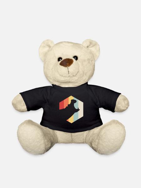 Nilpferd Hippo Tier Fluss Wasser Geschenk - Teddy - Schwarz