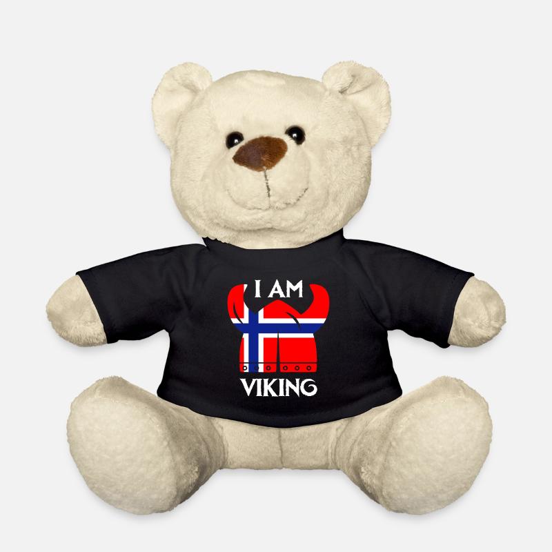 Ich bin Wikinger und norwegischer Nationalstolz - Teddy - Schwarz