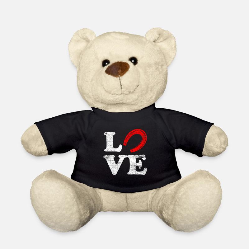 cheval amour fer à cheval équitation cadeau animal pony - Nounours - noir