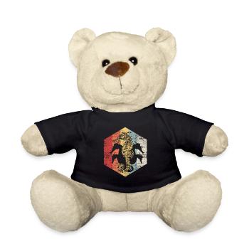 Seahorse Fish Ocean Gift Animal - Teddy Bear - black - Front
